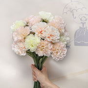造花 フェイクフラワー カーネーション 花 フラワー 1本 単品 花飾り アーティフィシャルフラワー アートフラワー インテリア雑貨 フラワーアレンジメント 人工 枯れない 葉付き リーフ 母の日 プレゼント 贈り物 1輪 リビング 玄関 おしゃれ かわいい カラバリ豊富 ピンク 白 青 黄 緑 橙