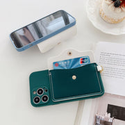 iPhoneケース カバー スマホケース カード収納 カード入れ付き キーホルダー キーリング付き iPhone16 iPhone16Pro iPhone15 iPhone15Pro iPhone14 耐衝撃 背面保護 カメラ保護 レザー調 おしゃれ かわいい 大人 シンプル ツートン