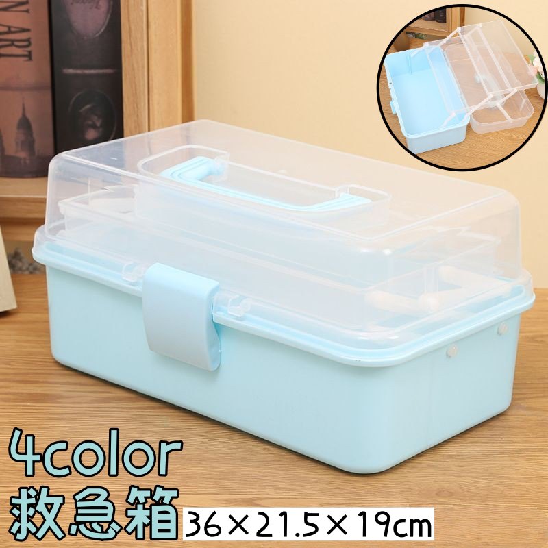 救急箱 収納ボックス 工具箱 収納箱 薬箱  薬入れ 小物入れ 工具入れ 車載用 中が見える 化粧品入れ 文房具入れ 持ち手付き 大容量 おもちゃ 多用途