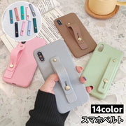 スマホベルト スマホバンド スライド式 落下防止 スマホホルダー スタンド機能 軽量 シンプル 薄型 カラバリ豊富 おしゃれ スマートフォン iPhone Android スマートホン アイフォン 便利 簡単