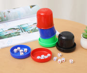 ダイスカップ サイコロカップ 蓋付き ダイススタッキング 練習用カップ マジック パーティー ゲーム トリック 無地 シンプル