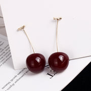 ピアス チェリー さくらんぼ ロングピアス レディース アクセサリー ジュエリー フルーツ 果物 リアル 個性的 可愛い プレゼント ギフト