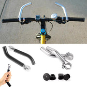 ハンドルバー 自転車用 1ペア １対 エクステンダー コンパクト 軽量 4色 ブラック シルバー ブルー レッド