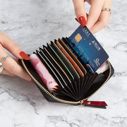 カードケース カード入れ じゃばら式 コンパクト ミニ財布 カード収納 レディース フェイクレザー 型押し クロコ調 ファスナー シンプル おしゃれ