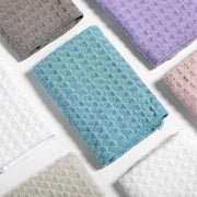 ハンドタオル 手拭きタオル 生活用品 日用品 30cm×30cm ワッフル シンプル 無地 タオルハンカチ ミニタオル 正方形 キッチン 洗面所 ギフト 贈り物 贈答品 プレゼント 敬老の日 父の日 母の日 実用的 お返し ピンク ブラウン 茶 ブルー 青 パープル 紫 ホワイト 白 グレー