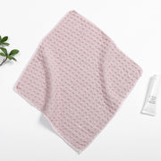 ハンドタオル 手拭きタオル 生活用品 日用品 30cm×30cm ワッフル シンプル 無地 タオルハンカチ ミニタオル 正方形 キッチン 洗面所 ギフト 贈り物 贈答品 プレゼント 敬老の日 父の日 母の日 実用的 お返し ピンク ブラウン 茶 ブルー 青 パープル 紫 ホワイト 白 グレー
