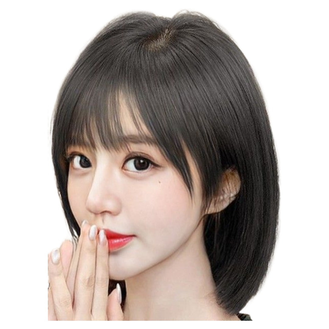 ポイントウィッグ 部分ウィッグ ヘアピース かつら 頭頂部 つむじ ブラック バリエーション画像