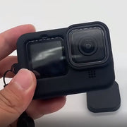 GoPro用 シリコンケース バッテリーカバー レンズカバー ハンドストラップ 4点セット Hero13 Hero12 Hero 11 hero10 hero9 Black 落下防止 傷防止