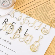 クリップ 5個セット ペーパークリップ ゼムクリップ 文具 文房具 事務用品 ステーショナリー 音楽 音符 ギター ヘッドホン おしゃれ かわいい