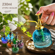 霧吹き スプレー 観葉植物 水やり用 ガーデニング お花 植木鉢 230ml ガラス製 アンティーク調 レトロ おしゃれ かわいい ディプレイ 葉っぱ エレガント クラシカル インテリア ヴィンテージ 高級感 贈り物 プレゼント
