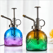 霧吹き スプレー 観葉植物 水やり用 ガーデニング お花 植木鉢 230ml ガラス製 アンティーク調 レトロ おしゃれ かわいい ディプレイ 葉っぱ エレガント クラシカル インテリア ヴィンテージ 高級感 贈り物 プレゼント