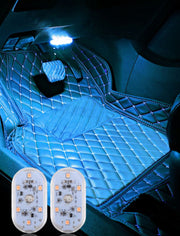 車用ルームランプ LEDライト イルミライト タッチライト 車内灯 イルミネーション USB充電式 リチウム 単色 カラフル 面ファスナー 内装 天井 室内 寝室 車用品 カー用品