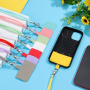 スマホネックストラップ スマホネックホルダー スマホアクセサリー 首掛け 肩掛け ロープ 紐 挟むだけ 落下防止 紛失防止 簡単装着 スマホ用 スマートフォン用 iPhone Android カラバリ豊富