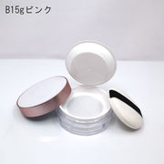 フェイスパウダー用ケース 詰め替え容器 空容器 15g 20g 30g パフ付き 鏡付き ミラー付き ルースパウダー フィニッシュパウダー ファンデーション コンパクト メイク道具