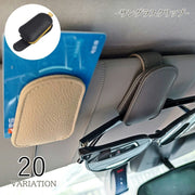 サングラスクリップ サングラスホルダー 車用 カー用品 収納 車内収納 サンバイザー クリップ サングラス 駐車券 マグネット 磁石 PUレザー かっこいい おしゃれ 収納クリップ