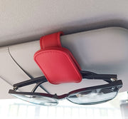 サングラスクリップ サングラスホルダー 車用 カー用品 収納 車内収納 サンバイザー クリップ サングラス 駐車券 マグネット 磁石 PUレザー かっこいい おしゃれ 収納クリップ