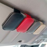 サングラスクリップ サングラスホルダー 車用 カー用品 収納 車内収納 サンバイザー クリップ サングラス 駐車券 マグネット 磁石 PUレザー かっこいい おしゃれ 収納クリップ