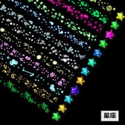 ラッキースター用折り紙 星折り紙 おりがみ 両面折り紙 夜間発光タイプ 文具 工作 手芸 手づくり ハンドメイド ハンドクラフト DIY かわいい 可愛い おしゃれ ハート柄 星座柄 カラフル