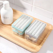 ソープディッシュ 多機能 石鹸置き 石けんケース 石けん台 バスラック バス用品 ローラー 蓋付き 泡 持ち運び おしゃれ 浴室 洗面所 お風呂 トイレ せっけん
