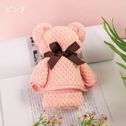 ハンドタオル タオルベア 35×75cm 単品 クマ くま プレゼント ギフト お祝い 贈り物 景品 ふわふわ 柔らかい かわいい おしゃれ