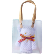 ミニタオル タオルベア 30×30cm ラッピング袋付き クマ くま プレゼント ギフト お祝い 贈り物 景品 ふわふわ 柔らかい かわいい おしゃれ