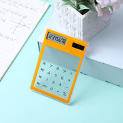 電卓 ミニ 計算機 クリア 透明 ソーラー電池 コンパクト 持ち歩き 文房具 文具 ステーショナリー 雑貨