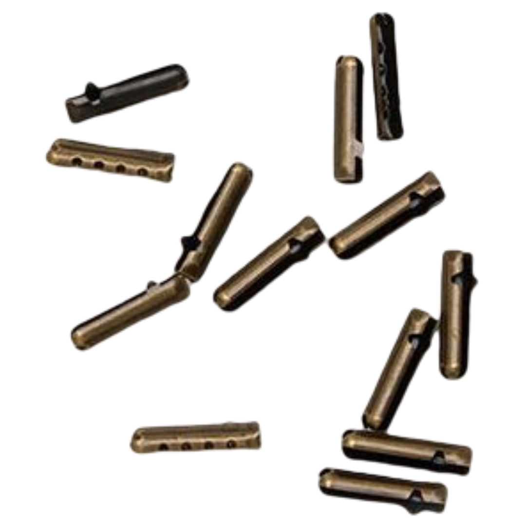 アグレット 16個セット シューパーツ 紐止め 先端 金具 レトロブロンズ バリエーション画像