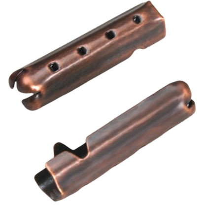 アグレット 16個セット シューパーツ 紐止め 先端 金具 レッド×レトロブロンズ バリエーション画像
