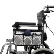 車椅子サイド収納ポケット 車いす ベビーカー ポーチ バッグ 薄型 ファスナー付き 収納ケース 小物入れ 小物整理 簡単取付け マジック テープ 財布 保険証 スマホ 介護 育児