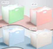 ファイルスタンド じゃばら式ファイル 文房具 オフィス用品 A4サイズ ブルー グリーン ピンク 大容量 防水 プリント入れ