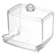 綿棒ケース コットンケース 綿棒入れ 小物入れ アクリルケース 蓋付き ふた付き 透明 クリア プラスチック製 シンプル かわいい 可愛い めんぼう 収納 ケース ボックス