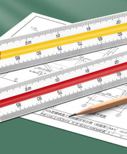 三角スケール 三角定規 製図用 図面 文房具 文具 事務用品 1／20 1／500 デザイン 設計 建築 三角形 プラスティック
