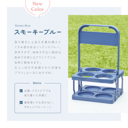 ボトルキャリアー 4本用 ドリンクホルダー ペットボトルホルダー ドリンクバスケット 折りたたみ 商品画像2