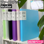 ファイルブック ファイルケース ドキュメントファイル A4 20ページ 30ページ 書類ケース プリント整理 持ち運び クリアポケット 収納 日用品雑貨