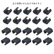 ケーブルホルダー 2個セット ケーブルクリップ パソコン PCサプライ 配線整理 絡み防止 結束 固定 クリップ 簡単 軽量 コンセント 電源コード デスク周り 自転車 バイク 整理整頓 シンプル 便利 ブラック 黒