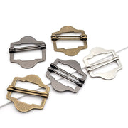 バックル 裁縫材料 手芸 ハンドメイド DIY 六角形 金属製 メタル ベルト送り 送りカン ショルダーバッグ リュックサック かばん おしゃれ シルバー ブラック
