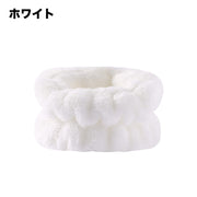 リストバンド 洗顔用 2個セット 両手用 吸水 洗面用 バンド 手首 ウォッシュバンド 袖口 腕 メイク落とし 袖濡れ防止 服濡れ防止 ふわふわ もこもこ シンプル レディース 女性