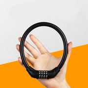 チェーンロック ケーブルロック 鍵 自転車 マウンテンバイク 4桁 ダイヤル式 施錠 盗難防止 防犯 便利 安全 パスワード 40cm 暗証番号 ブラック