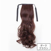 ポイントウィッグ 部分ウィッグ ポニーテール 35cm 45cm 55cm ロング リボン つけ毛 付け毛 エクステ 巻き髪 カール ウェーブ 自然 ナチュラル レディース 女性用 ブラック ブラウン ヘアアレンジ 簡単 イメチェン イメージチェンジ