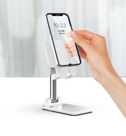 スマホスタンド タブレットホルダー 折りたたみ 軽量 コンパクト 持ち運び 携帯電話 卓上 置き台 伸縮 高さ／角度調整 滑り止め