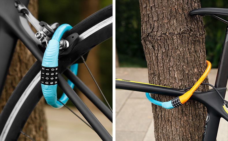 ダイヤルロック 4桁 自転車用品 鍵 ワイヤーロック 盗難防止 商品画像3
