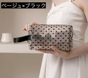 化粧ポーチ メイクポーチ コスメポーチ 単品 化粧品収納 小物入れ 持ち手付き メッシュ 通気性 ファスナー 大容量 レディース トラベルポーチ 整理整頓 ハート柄 かわいい 可愛い おしゃれ 持ち運び 携帯用 旅行用 ギフト 贈り物 母の日