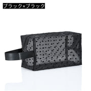 化粧ポーチ メイクポーチ コスメポーチ 単品 化粧品収納 小物入れ 持ち手付き メッシュ 通気性 ファスナー 大容量 レディース トラベルポーチ 整理整頓 ハート柄 かわいい 可愛い おしゃれ 持ち運び 携帯用 旅行用 ギフト 贈り物 母の日