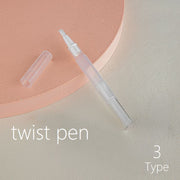 ツイストペン レディース ネイルオイル リキッドファンデーション コンシーラー 5ml 筆 透明 中身が見える 詰め替え容器 持ち運び 漏れない