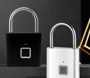 指紋南京錠 指紋ロック 南京錠 リチウム スマートロック タッチロック 電子ロック 指紋認証 盗難防止 小型ロック セキュリティ 鍵 キー 錠