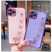 iPhoneケース スマホケース 縁取り iPhone12 iPhone13 iPhone14 iPhone15 mini Pro Promax plus ハート ストラップ 高級感 おしゃれ 可愛い
