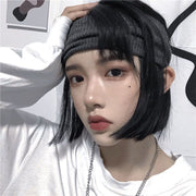 ヘアバンド ヘッドバンド 男女兼用 リブニット ヘアアクセサリー 髪留め 幅広 洗顔 汗止め 吸汗 無地 シンプル スポーツ