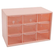 収納ボックス 収納ケース 収納グッズ 小物入れ 3×3 引き出し 透明 卓上 机上 防塵 コンパクト 小さめ 小型 文房具 化粧品 シンプル 単色 インテリア