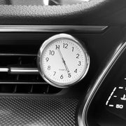 車用時計 車載時計 アナログ カー用品 車用品 カーアクセサリー コンパクトクロック 蓄光 光る 吹き出し口 カークロック 電池式 秒針 ３針 見やすい シンプル おしゃれ スマート ベーシック ミニサイズ 小さめ 金色 青 赤 白 黒 銀色