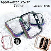 アップルウォッチ用カバー apple watch汎用型 アップルウォッチ用ケース スマートウォッチアクセサリー 保護カバー キズ防止 汚れ防止 ラインストーン